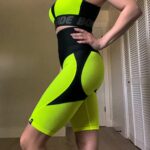 Shorts Bona Cycling Extra Sex Push-up Corsage Neon Yellow