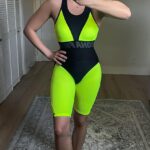 Shorts Bona Cycling Extra Sex Push-up Corsage Neon Yellow