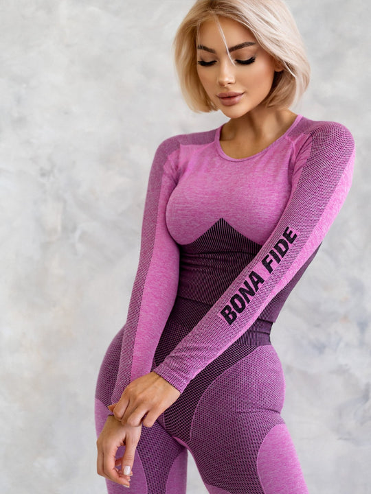 Seamless Workout Top Majestic Rash Pink Seamless Workout Top Majestic Rash Pink