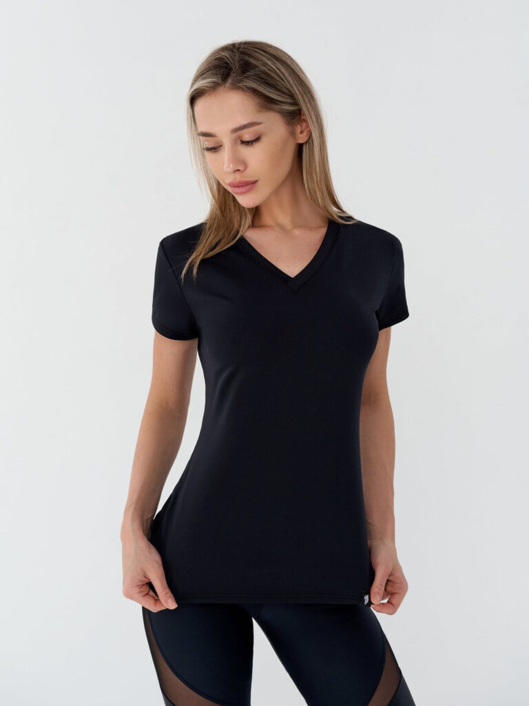 Slim Fit T-Shirt V-Shirt Black Slim Fit T-Shirt V-Shirt Black