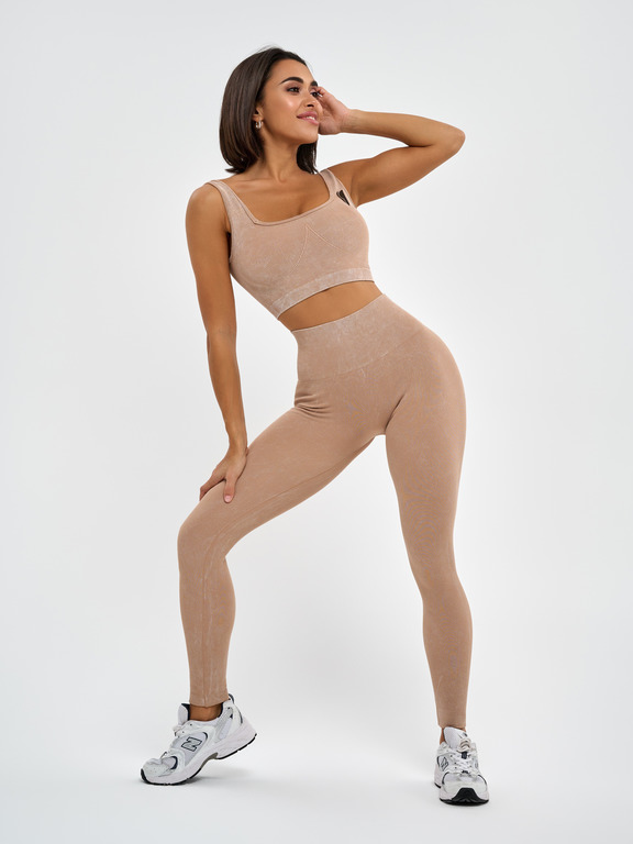 Seamless Leggings Marble Beige Seamless Leggings Marble Beige