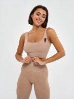 Seamless Workout Top Marble Nude