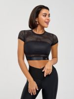 Workout Mesh Top Mini Rash Fresh Black