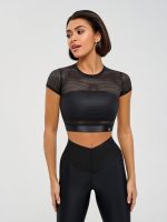 Workout Mesh Top Mini Rash Fresh Black