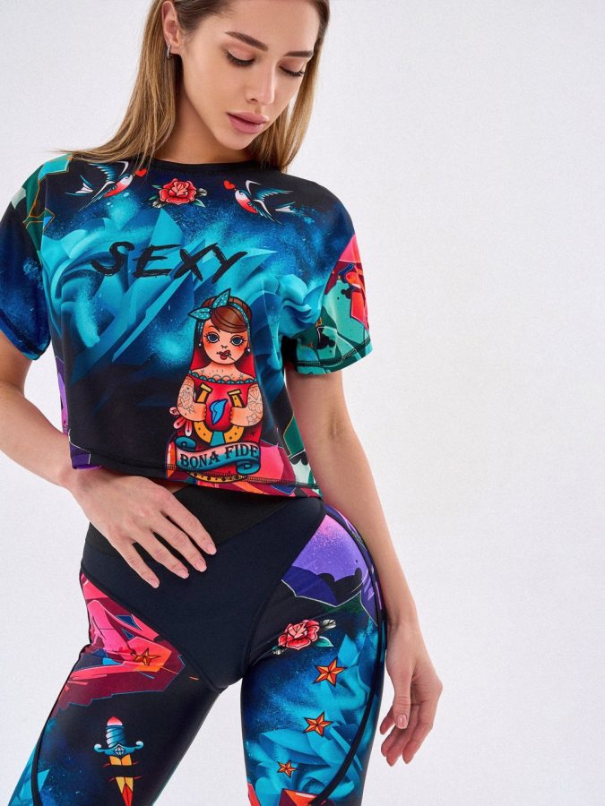 Cropped T-Shirt Aero Pin-Up Girl