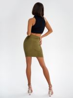 Skirt Athena Khaki Velvet