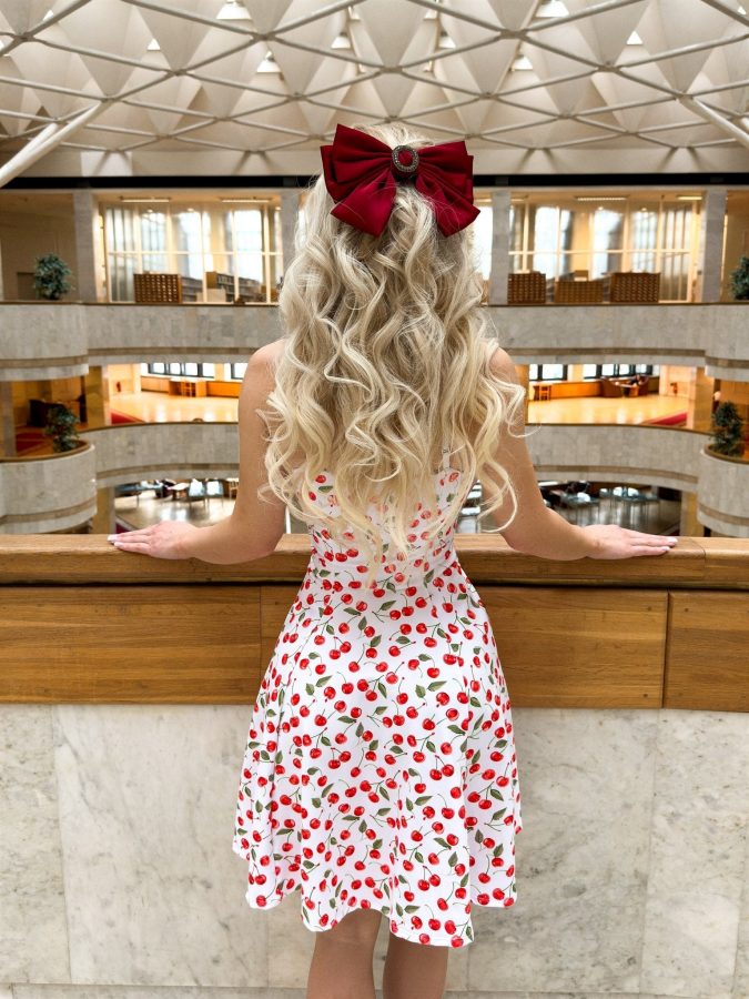 Dress Cuty Cute White Cherry