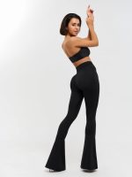 Pants Flares Black Rib