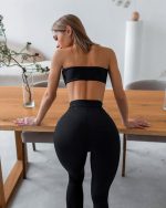 Pants Flares Black Rib