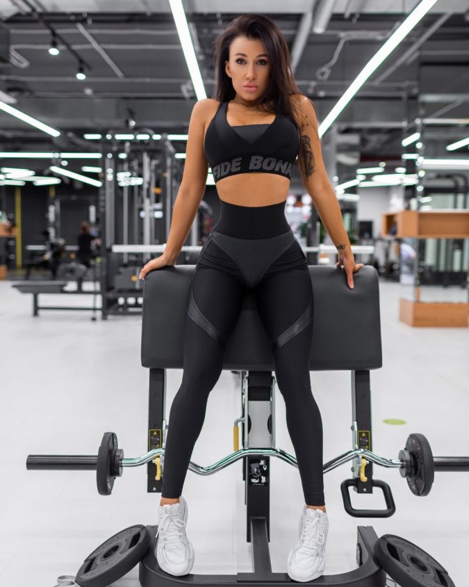 Leggings Extra Sex Push-Up Corsage LYC Black Skin