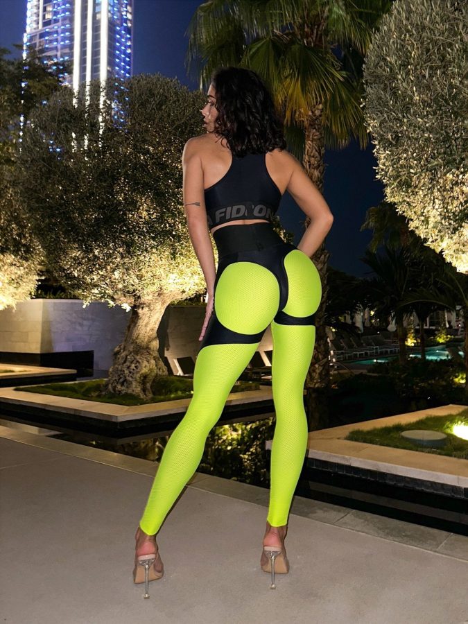 Leggings Extra Sex-Push Up Corsage Neon Yellow