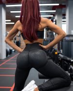 Leggings Push-Up Corsage Snake Black
