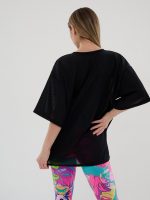 Oversized Sports T-Shirt Anime Black