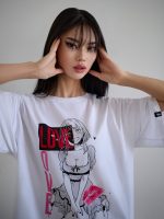 Oversized Sports T-Shirt Anime White – One size