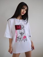 Oversized Sports T-Shirt Anime White – One size