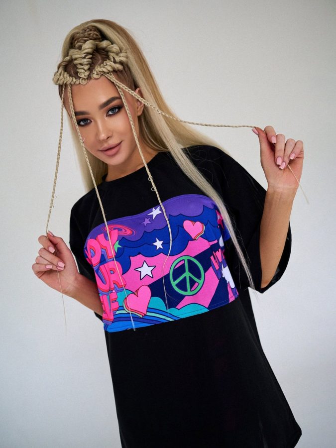Oversized Cotton T-Shirt Girl Power – One size