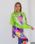 Oversized Cotton T-Shirt JOY Green – One size
