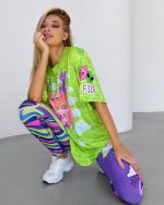 Oversized Cotton T-Shirt JOY Green – One size