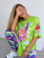Oversized Cotton T-Shirt JOY Green – One size