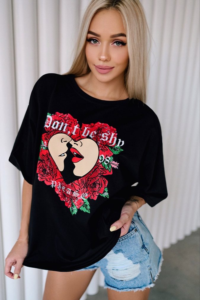 Oversized T-Shirt Lovers – One size