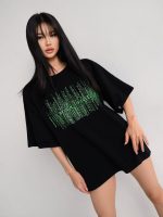 Oversized Cotton T-Shirt Matrix – One size