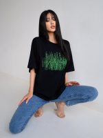 Oversized Cotton T-Shirt Matrix – One size
