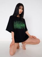 Oversized Cotton T-Shirt Matrix – One size