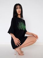 Oversized Cotton T-Shirt Matrix – One size