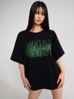 Oversized Cotton T-Shirt Matrix – One size