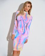 Polo Neck Dress Crystal