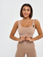 Seamless Workout Top Marble Nude