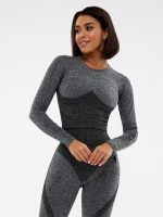 Seamless Workout Top Majestic Rash Gray
