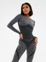 Seamless Workout Top Majestic Rash Gray