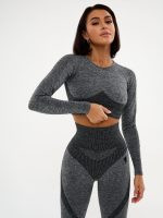 Seamless Workout Top Majestic Rash Gray