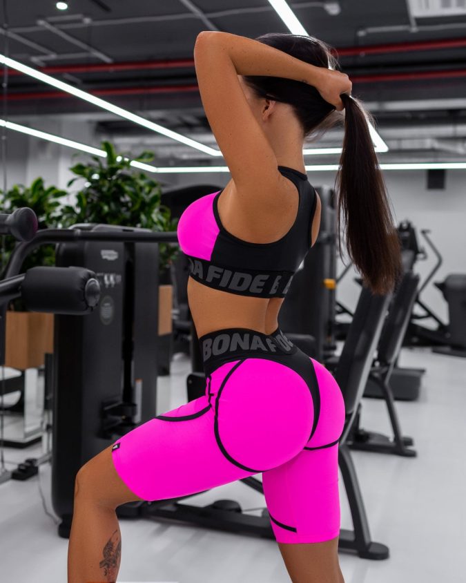 Shorts Bona Cycling Extra Sex Acid Pink