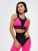 Sports Bra Top For Top Neon Pink