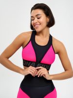 Sports Bra Top For Top Neon Pink