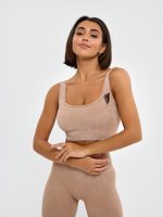 Seamless Workout Top Marble Nude