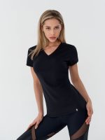 Slim Fit T-Shirt V-Shirt Black