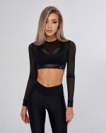 Workout Mesh Top Mini Fresh Black