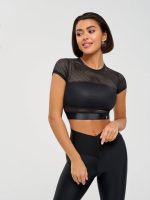 Workout Mesh Top Mini Rash Fresh Black
