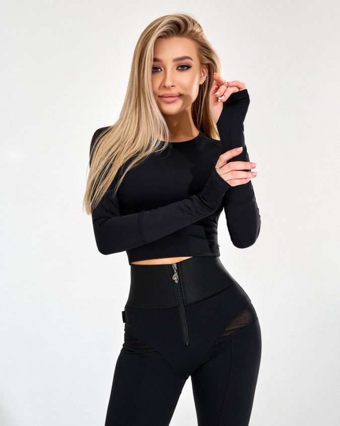 Workout Top Activity Rash Black