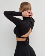Workout Top Sexy Back Black